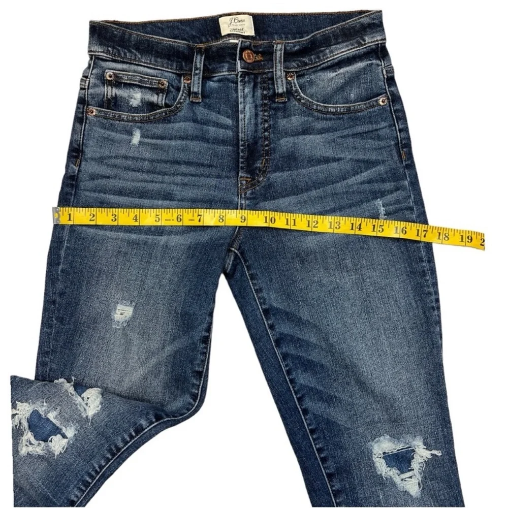 J. Crew high rise distressed vintage straight jean in coastline size 26 NWT